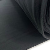 Black Polyester Fleece Fabric One Sided Roll