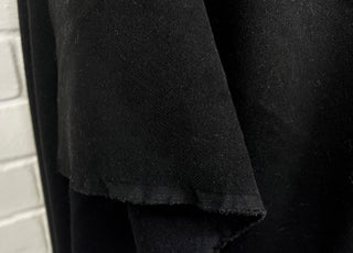 Black Yorkshire Melton Wool Polyester Coating Fabric Hang