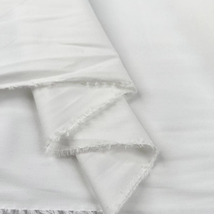 Blank Page Plain Woven Cotton White Shirting Fabric Fold
