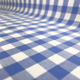 Blue And White Half Inch Check Cotton Dress Fabric Gingham Skies