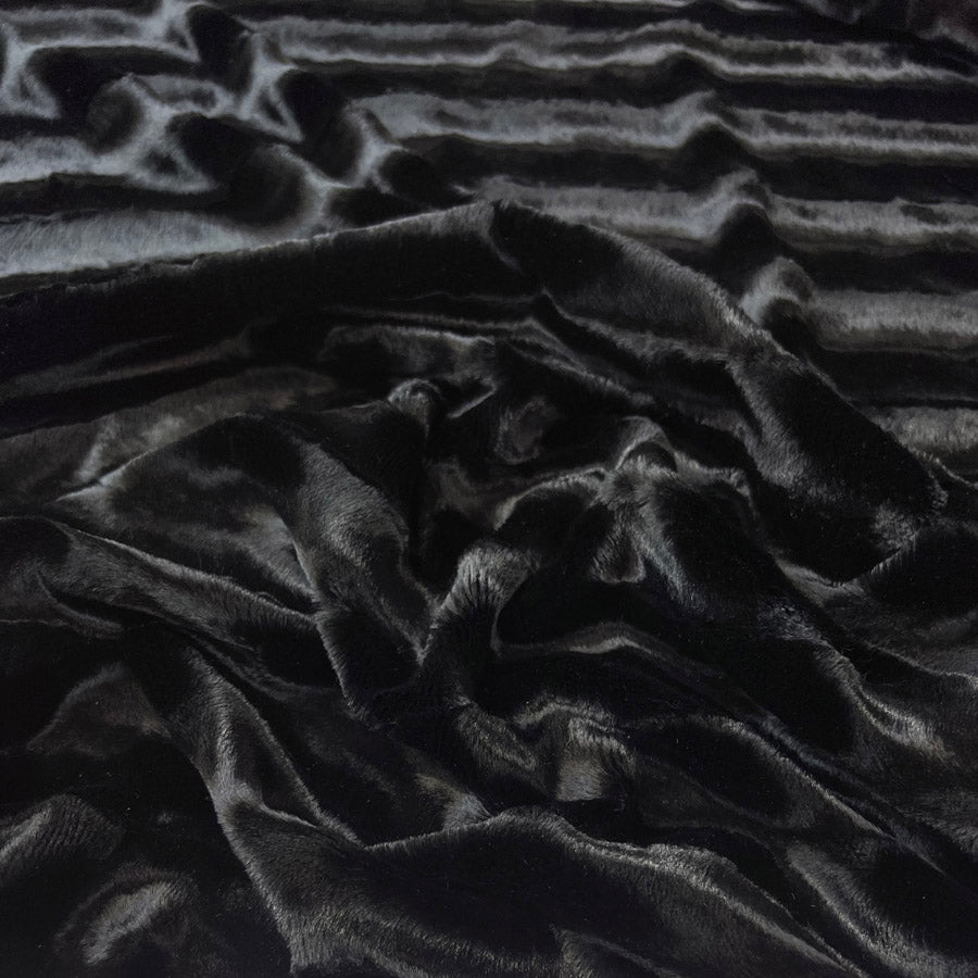 Blue Faux Fur Silky Soft French Velvet Fabric