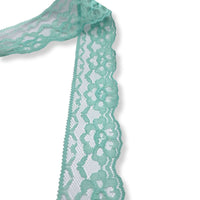 Polyester Flat Lace Trim - Hannah - Turquoise