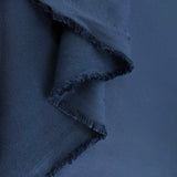 Blue Superfine Cotton Shirting Fabric  Smooth Chino Navy Fold