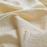 Boduoir Cream Swirly Embossed Polyetser Dress Craft Fabric D
