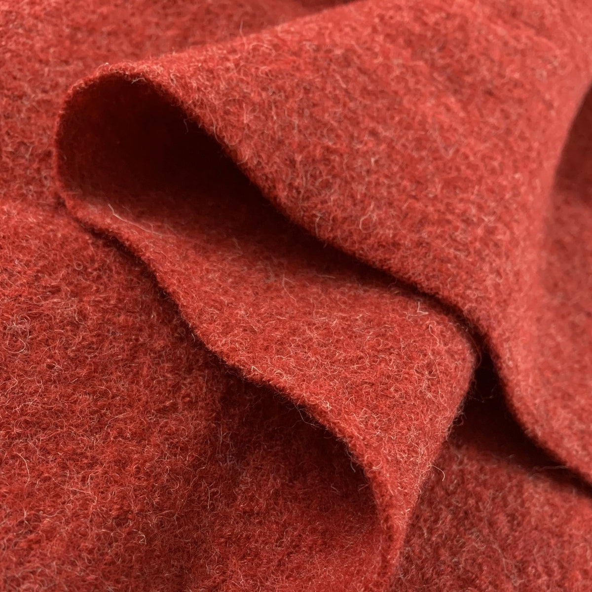 Boiled Wool Red Marl Fold
