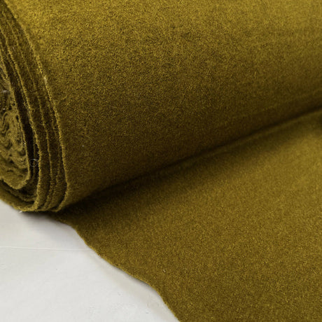 Boiled Wool Green Polyester Blend Lightweight Coating Fabric Roll