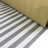 Bonded Cotton Grey White Stripe Water Resistant Uk Coating Fabric Roll