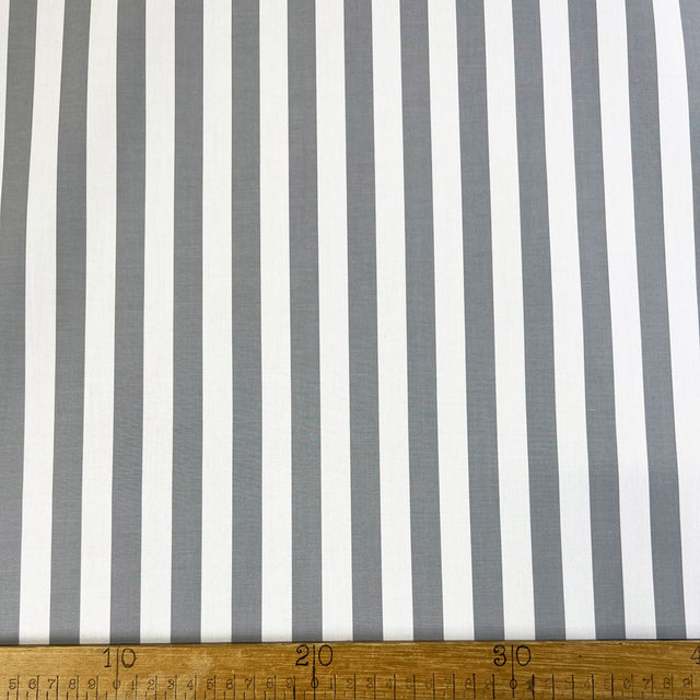 Bonded Cotton Grey White Stripe Water Resistant Uk Coating Fabric Ruler