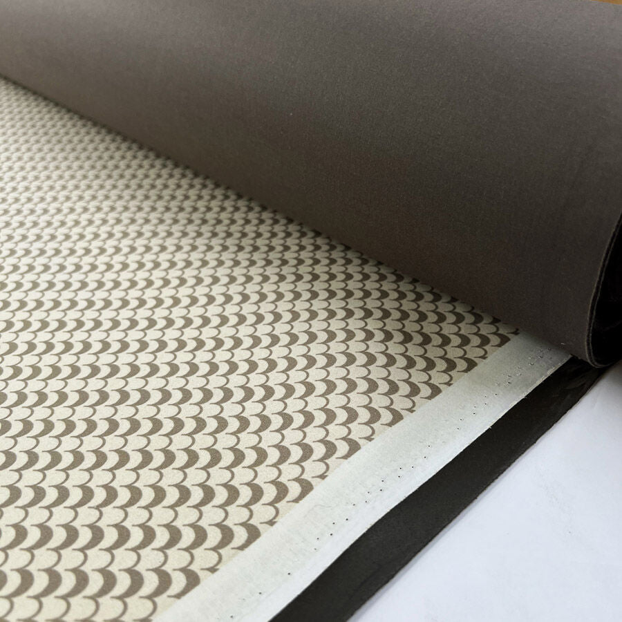 Bonded Cotton Taupe Moon Cream Brown British Water Resistant Coating Fabric Roll