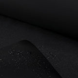 Bonded wool cotton black grey marl british water resistant coating fabric cu