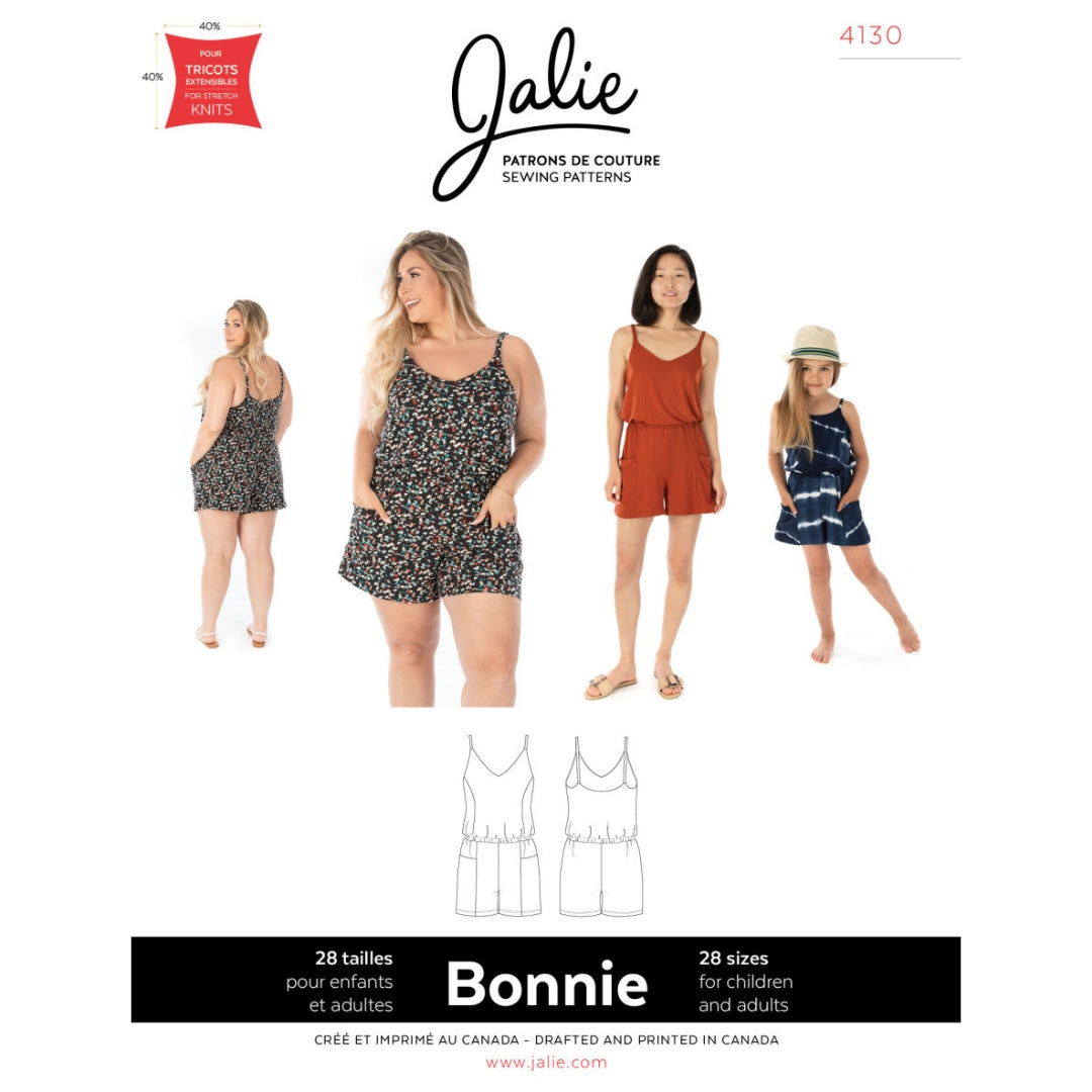 Bonnie Romper Pattern Jalie Cover