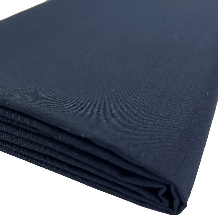 Boston plain cotton poplin fabric dark navy