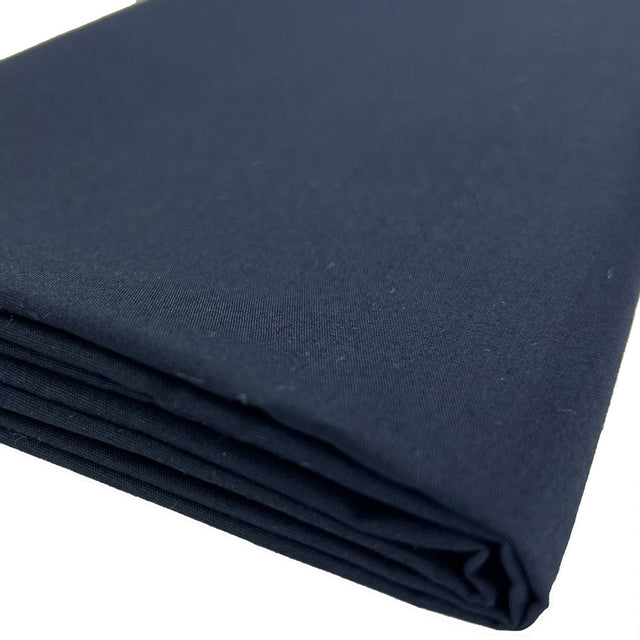 Boston plain cotton poplin fabric dark navy