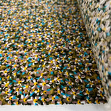 Bounty Full Green Yellow Floral Dressmaking Fabric Roll