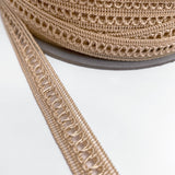 Braided Viscose Trim Beige Roll2