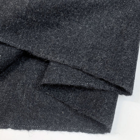 Brambrooks Tweed Dark Grey Fine Woollen Twilled Suiting Jacketing Fabric Close Up Drape Fabric Photo