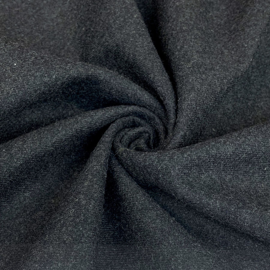 Brambrooks Tweed Dark Grey Fine Woollen Twilled Suiting Jacketing Fabric Close Up Fabric Photo