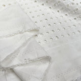 Broderie Anglaise Ba Holly Ivory Square Viscose Dress Fabric Fold