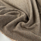 Bronte Weave Taupe Rust Tweed British Yorkshire Deadstock Woven Suiting Fabric