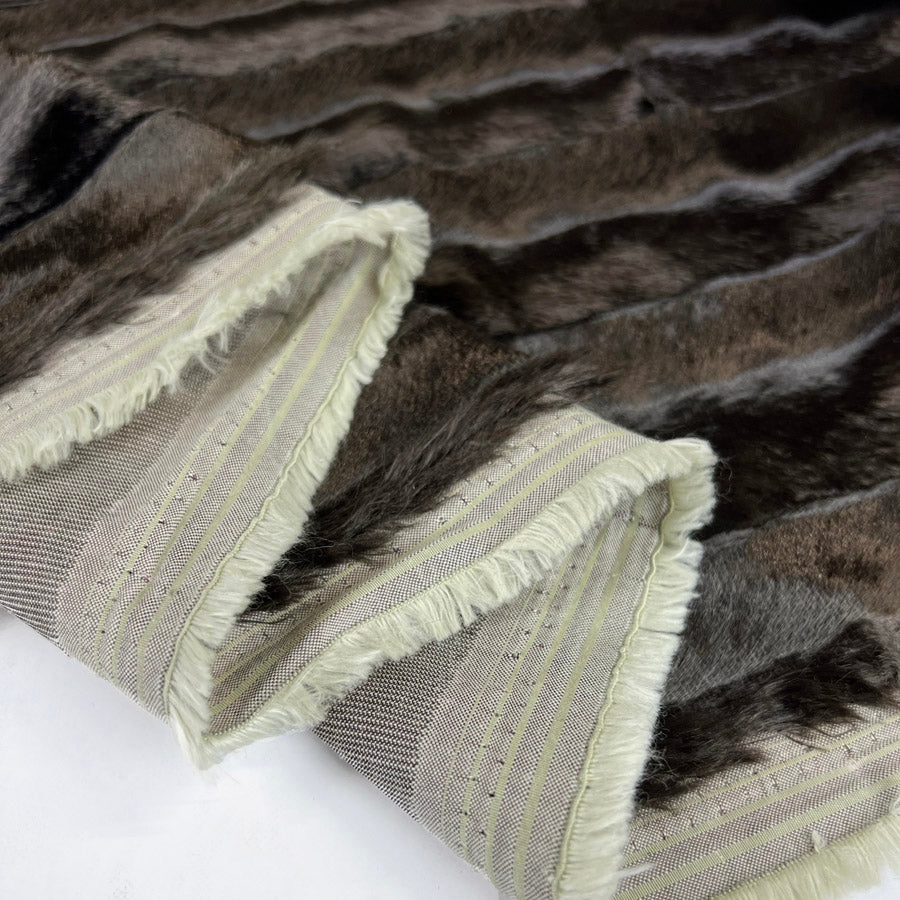 Brown Faux Fur Silky Soft Fabric Fold