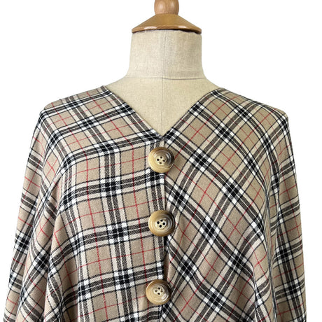 Brushed cosy charlie check stone black white cotton flannel fabric shirt