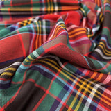 Brushed Cotton Check Red Green Soft Flannel Fabric