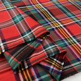 Brushed Cotton Check Red Green Soft Flannel Fabric Fold