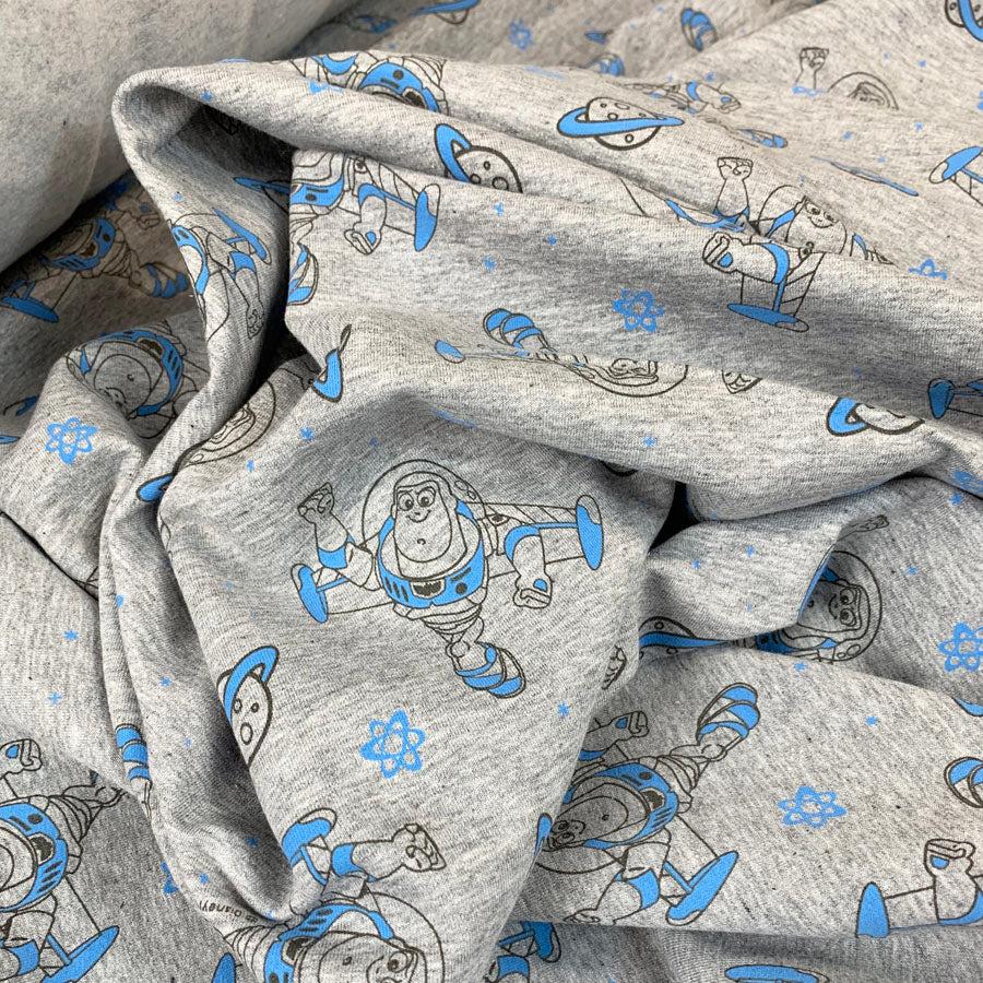 Brushed Cotton Jersey To Infinty And Beyond Close Up