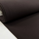 Brushed French Terry Dark Brown Cotton Elastane Stretch Knit Jersey Fabric Bolt
