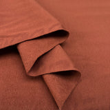 Brushed French Terry Terracotta Cotton Elastane Stretch Knit Jersey Fabric Fold