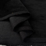 Bubble Wash Corduroy Black 8 Wale Cotton Spandex Trouser Fabric Fold