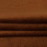 Bubble Wash Corduroy Burnt Orange 8 Wale Cotton Spandex Woven Heavyweight Trouser Fabric