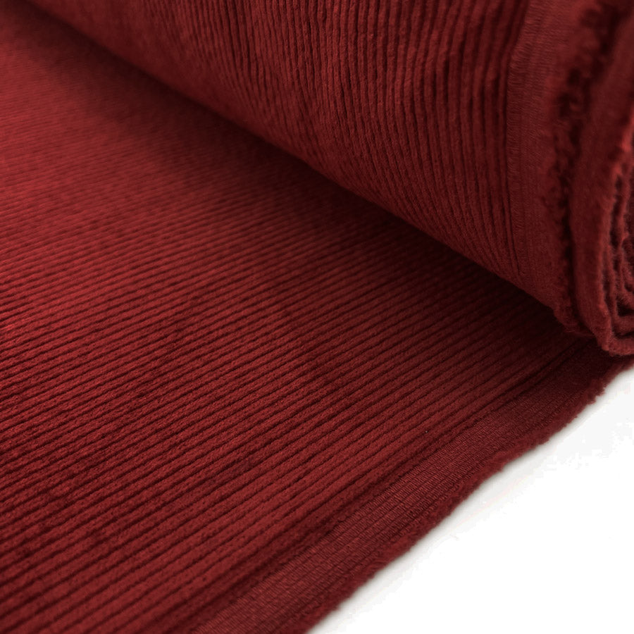 Bubble Wash Corduroy Crimson 8 Wale Cotton Spandex Woven Heavyweight Trouser Fabric Bolt