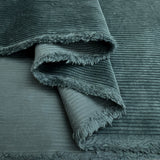 Bubble Wash Corduroy Sea Green 8 Wale Cotton Spandex Woven Heavyweight Trouser Fabric Fold