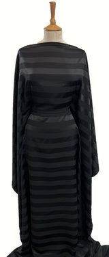 But This Is Nicer Black Stripe Chiffon Dressmaking Fabric Mannequin