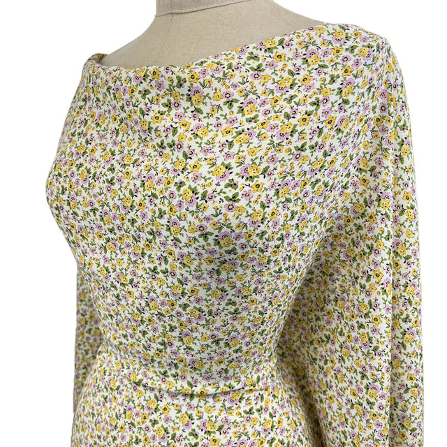 Buttercup Bliss Yellow White Floral Viscose Dressmaking Fabric Side F60D8420 C46C 4E5D 97C3 Ae2749Ba1D52