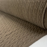 Cable Car Chunky Wool Taupe Beige Italian Knittted Lambswool Jumper Fabric Roll