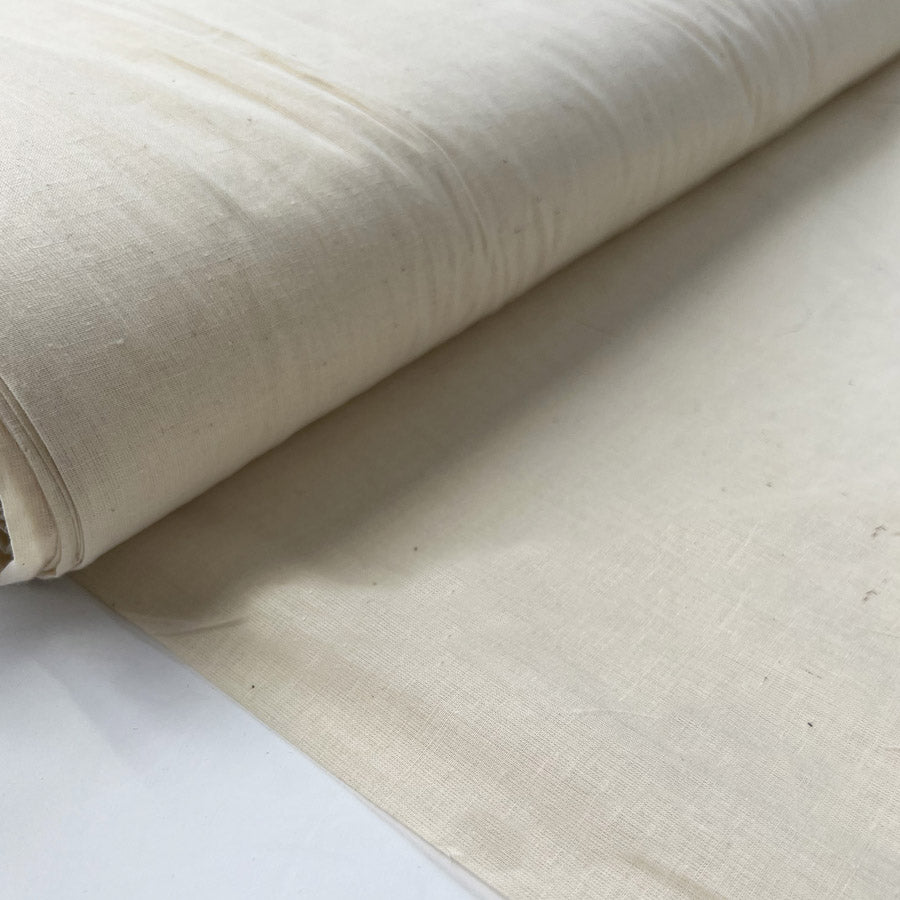 Calico Cotton Lawn Cream Plain Woven Fabric Bolt