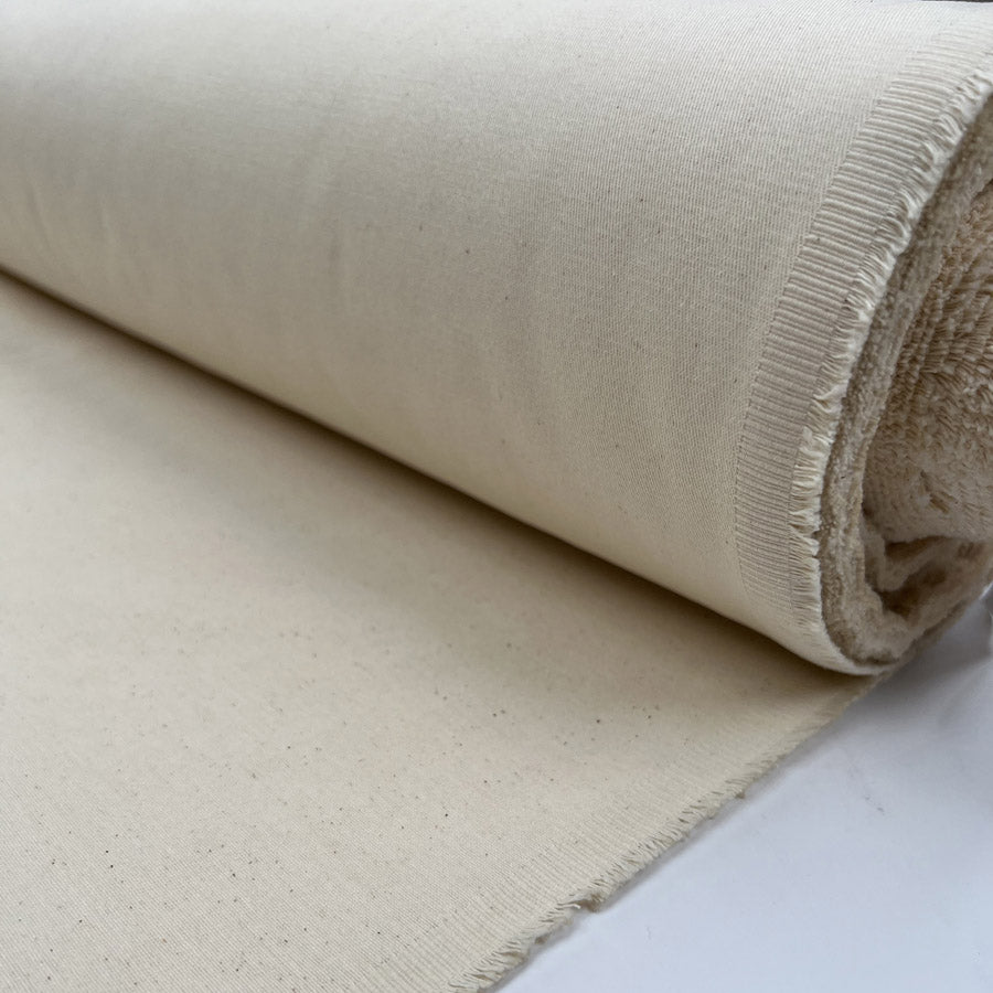 Calico New Wagon Train Unbleached Cotton Canvas Ivory Plain Furnishing Fabric Roll