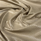 Cameleon Polyester Faux Leather Beige Animal Print Fabric