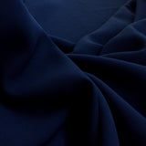 Candy Crepe Navy Polyester Crepe Dress Fabric Cu