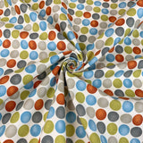 Canvas To Wear Or Not To Wear Burned Orange Multicolour Spotty Printed Heavy Cotton Canvas Craft Fabric Swirl Fabric Photo