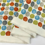 Canvas To Wear Or Not To Wear Burned Orange Multicolour Spotty Printed Heavy Cotton Canvas Craft Fabric Weight Fabric Photo