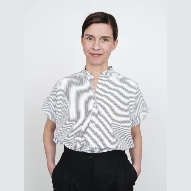 Cap Sleeve Shirt Sewing Pattern The Assembly Line Cover