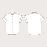 Cap Sleeve Shirt Sewing Pattern The Assembly Line Sketch