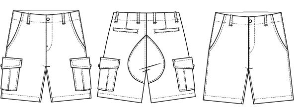 Cargo Shorts Pattern Wardrobe By Me Sketch