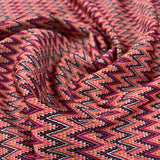 Carlotta Polyester Polyamide Elastane Pink Zig Zag Knit Jersey Fabric