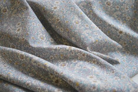 Caroline Aqua Floral Cotton D