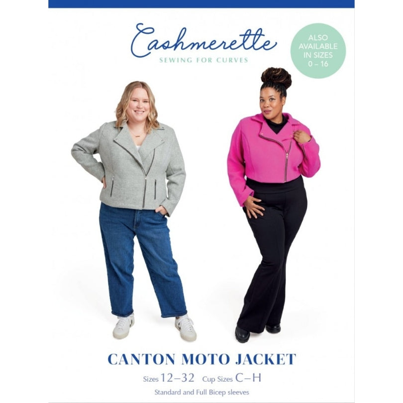 Cashmerette Canton Moto Jacket Sewing Pattern 12 32 Cover