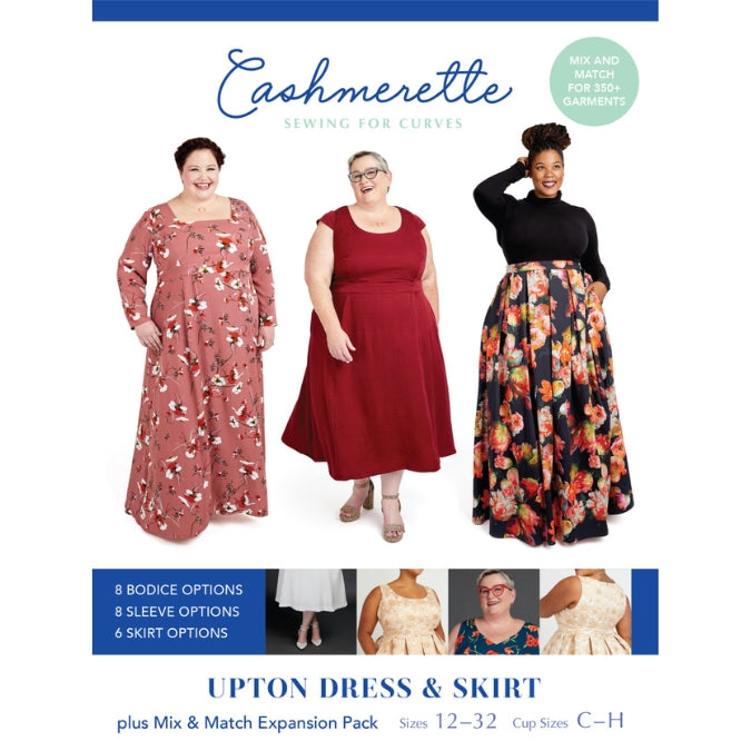 Cashmerette upton dress and skirt mix and match expansion pack cover